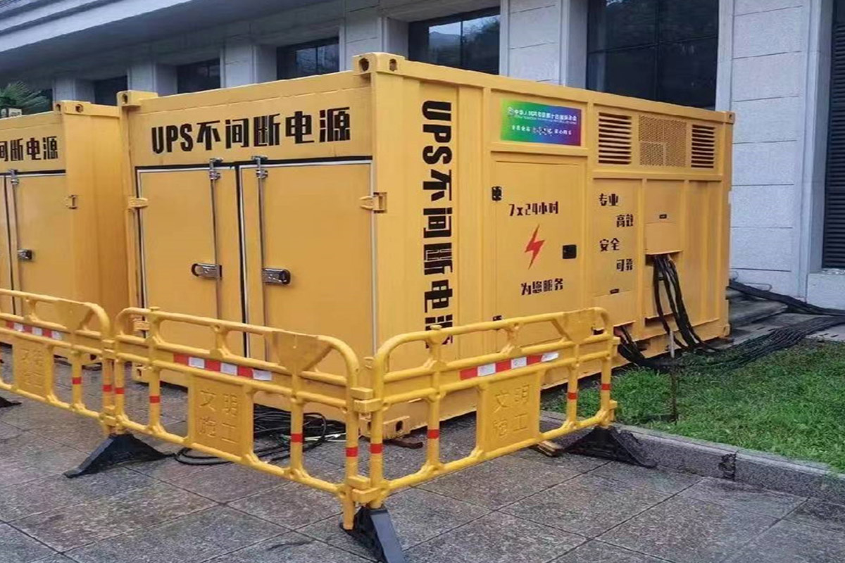 甘泉发电机租赁施工现场